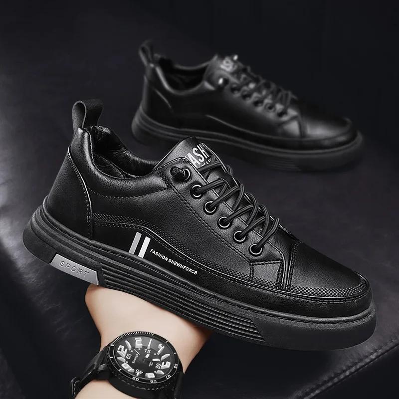 Fashion Versatile Men Shoes Spring autumn New Mens Board Shoe Simple Thick Soled Men Casual Shoe Comfort Breathable Single Shoes