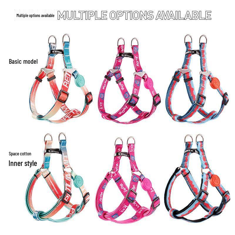 Compact Adjustable Dog Harness and Leash: Durable, Comfortable, Polyester, Convenient for Walking