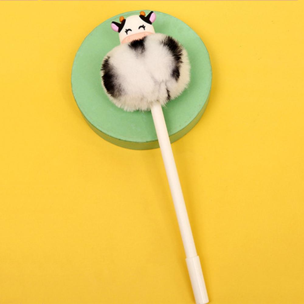 1 Stück süßer Plüsch-Kuh-Gelstift, kreatives Pressebüro, Geschenk, Schulbedarf, Schreibwaren, Kawaii, lustige Stifte