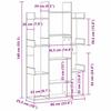 Bookshelf Black Oak Effect 86 x 25.5 x 140 cm