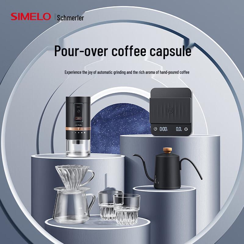 SIMELO V9 Deluxe Electric Coffee Grinder & Hand Pour Set