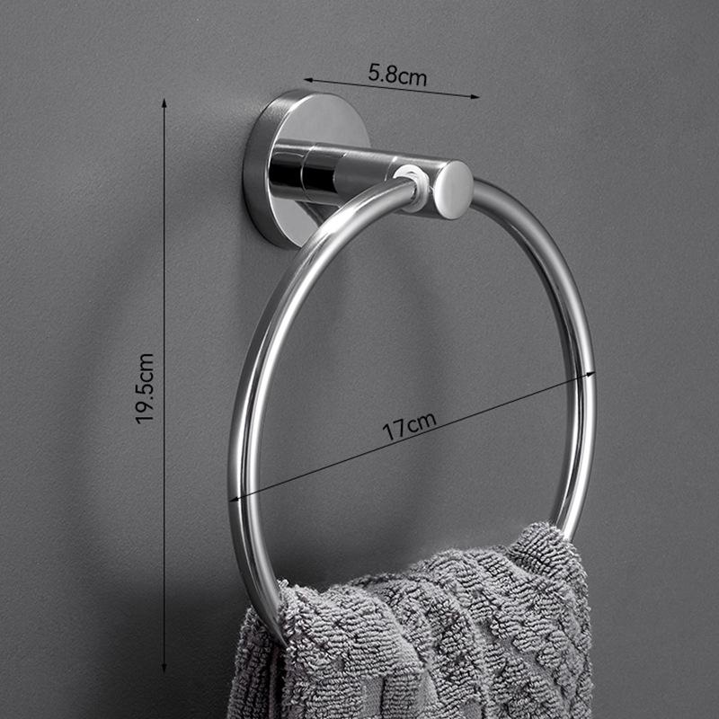 Stainless Steel Wall-Mounted Towel Rack with Storage Shelf, Punch-Free Installation