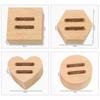 Wood Round/Square/Heart Single/Double Slot Ring Display Rack Organizer Holder Jewelry Display Stand Ring Counter Windows Display
