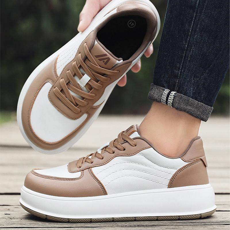 Übergröße Herren Skateboard Schuhe Leichte Trekkingschuhe Herren Weiche Outdoor Walking Schuhe Leder Sneaker Joggingschuhe Größe 39-48