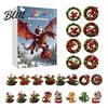 Unique Holiday Presents with Christmas Acrylic 2D Calendar 24Pcs Dragon Advent Ornament Set Tree Hanging