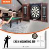 VEVOR Dartboard and Cabinet Set, Ready-to-Play Bundle Official Size Dartboard Cabinet, Steel Tip Dart Hideaway Cabinet, Features LED Light