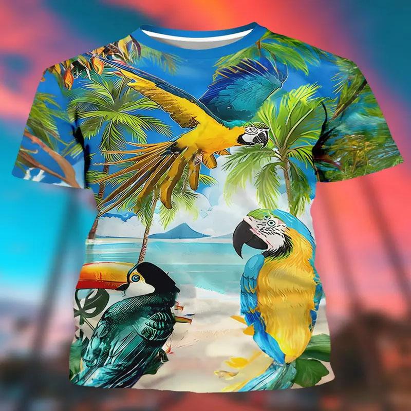 

Летняя мужская футболка с коротким рукавом и красочным узором с 3D-принтом из полиэфирного волокна, модный топ с круглым вырезом для активного отдыха 6XL