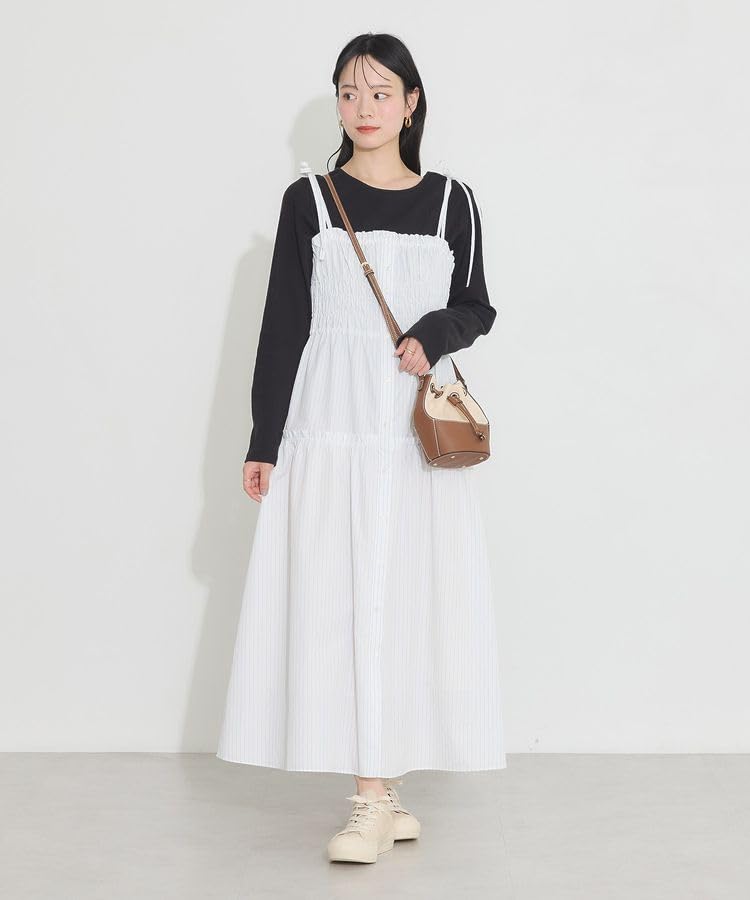 Music Casual Gathered Tiered White [Earth & Ecology] Dress, Camidore, Women's,