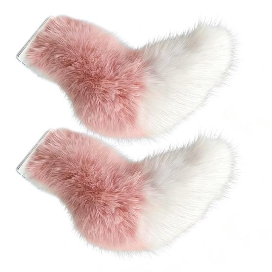 Electric Wagging Tail for Car USB Rechargeable Fox Tail Decoration with Remote Control