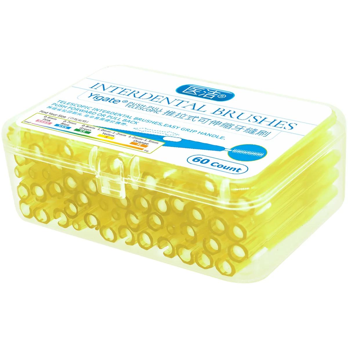 

60 шт. межзубных щеток для ухода за зубами, толкающих и тянущих, удаляет остатки пищи и зубной налет, улучшает гигиену полости рта