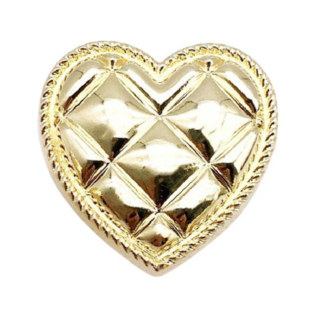 6Pcs Round Flower Shape Metal Luxury Brand Sewing Buttons Clothing Accessories Handmade Diy Material Decoration Gold Black  Blue