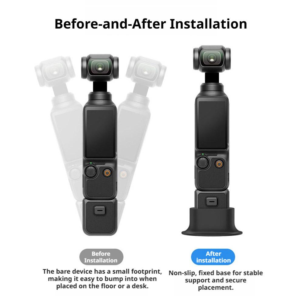 Silicone Base For Dji Osmo Pocket 4 Anti-Slip Camera Extension Bracket Stabilizer Holder Mount For Vlog Video Accessory