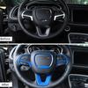 4Pcs Blue Car Steering Wheel Cover Trim Frame Fit for 2015- Dodge Challenger