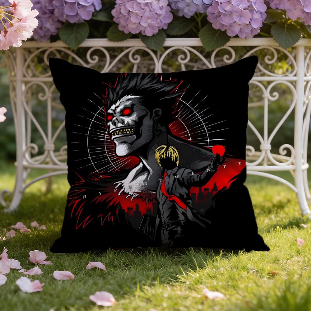 Anime D-Death N-Note Cushion Cover Home & Car Dual-Scene Pillow Cover: Reversible for Premium Comfort