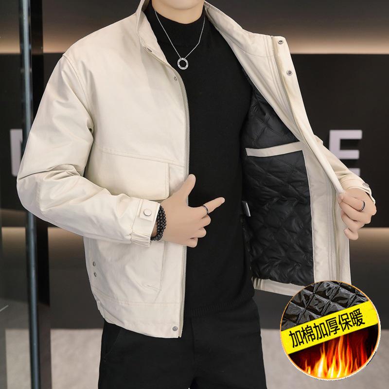 Herren Arbeitsjacke mit Stehkragen aus Baumwolle - Herbst/Winter Wärme & Stil