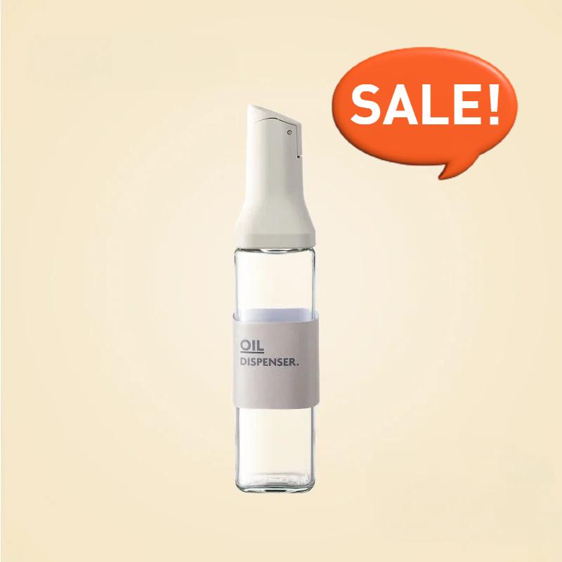 

Premium Glass Oil Bottle Leak Proof Kitchen Storage Container for Olive Soy Sauce Liquid No Drip Design серый