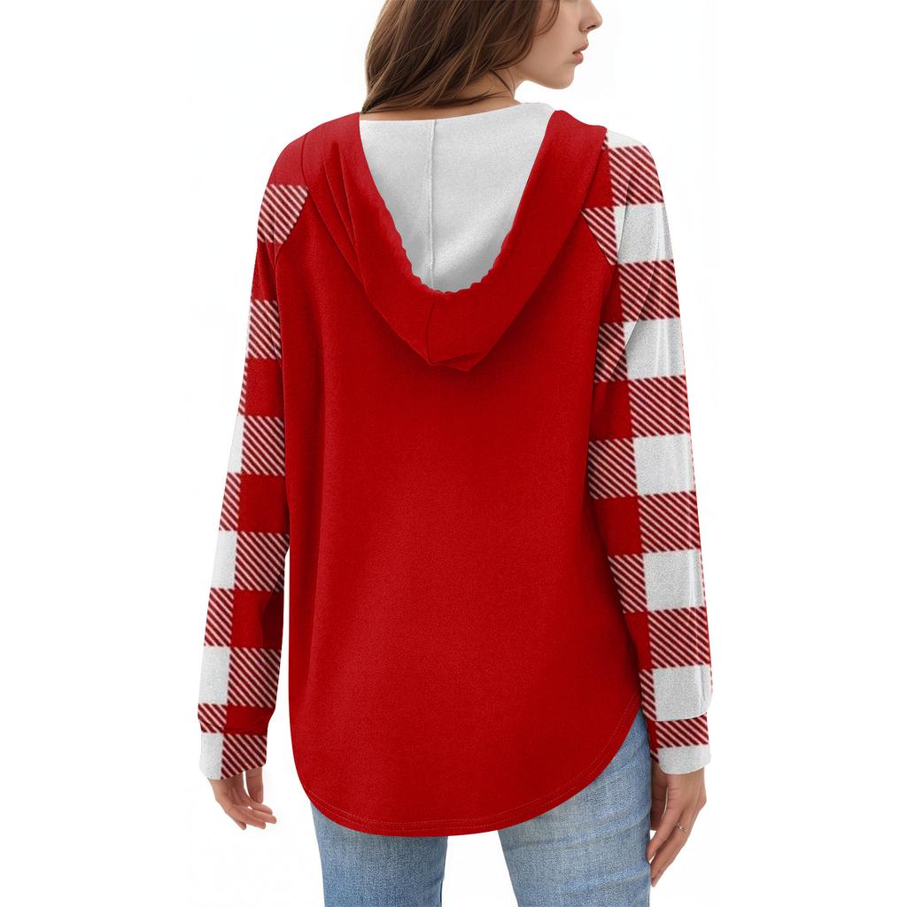 Женская мода, женский легкий пуловер с длинными рукавами и карманами, толстовка с капюшоном в стиле консервативного стиля