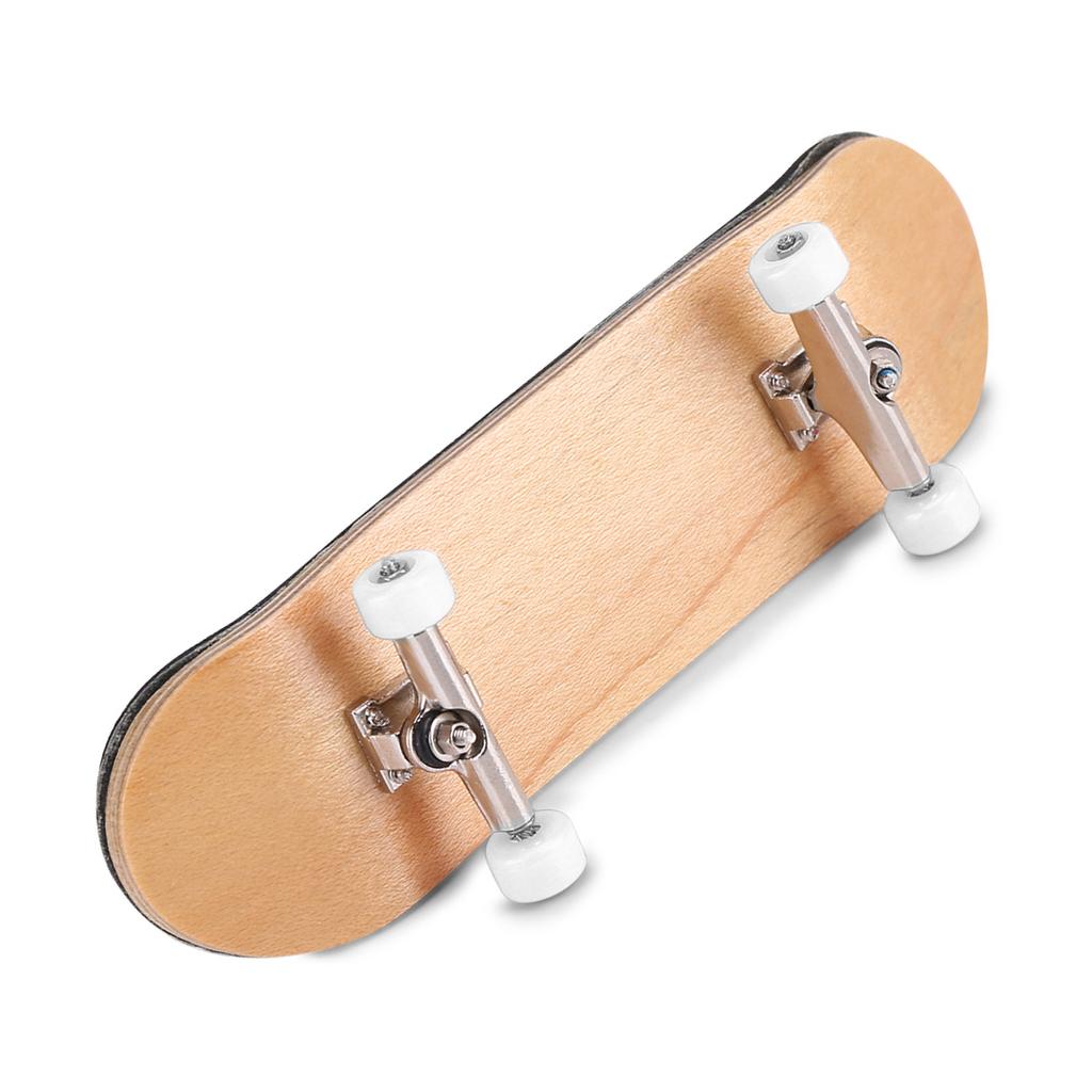 1Pc Maple Wooden Alloy Fingerboard Finger Skateboards With Box Reduce Pressure Kids Gifts