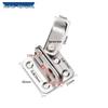 Stainless Steel No-Drill Door Lock Latch with Keyhole, Left/Right Opening, Anti-Theft Bolt.