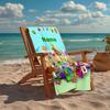 Custom Name Ultra-Soft Beach Towel with Numberblocks Theme,Ideal for Pool - Camping, Diving - Perfect Travel Essential, Vibrant Beach Towel.