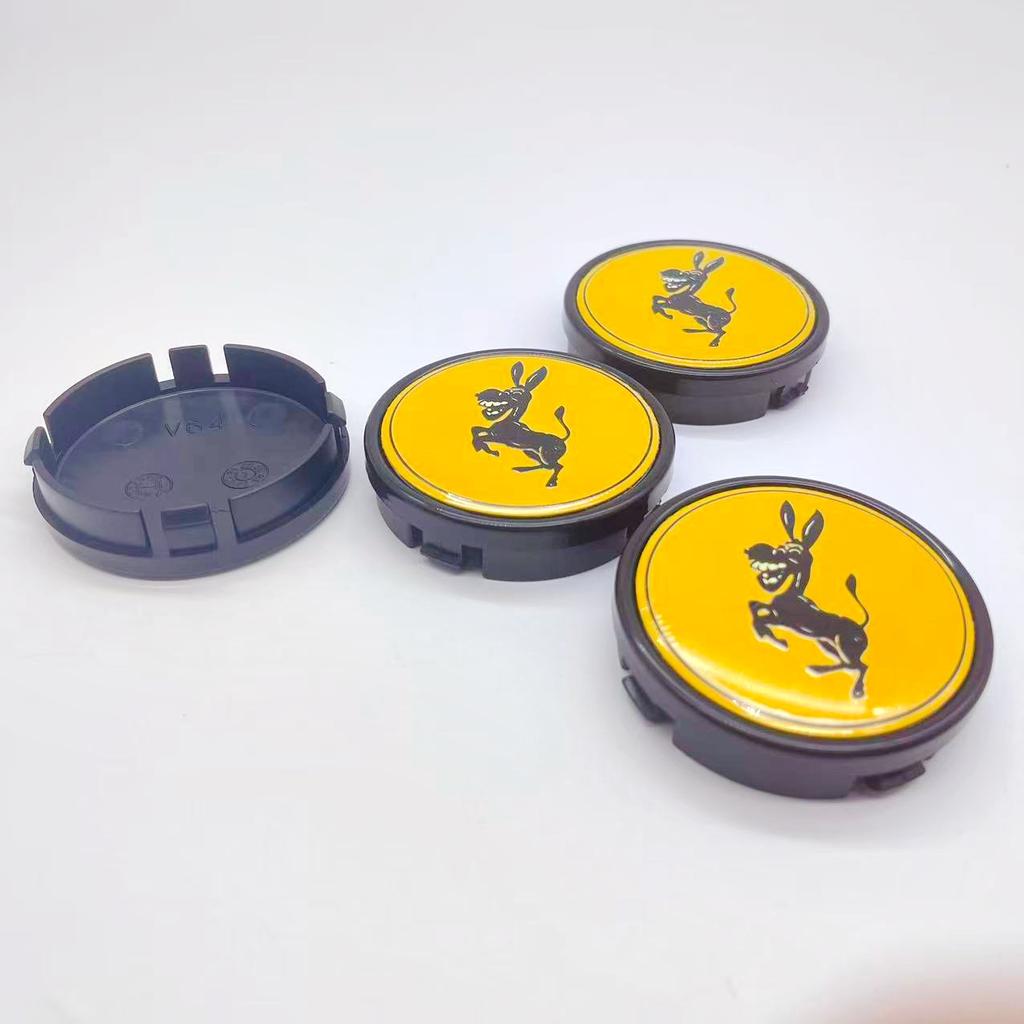 4pcs High Quality 64mm Car Wheel Hub Cover Center Caps for 56mm Donkey Logo Racing Styling Badge Emblem Accessories