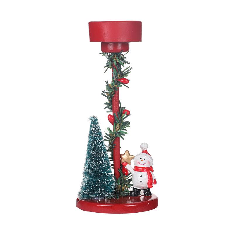 Christmas Decorations, Santa Claus, Snowman, Reindeer, Candle Holder Ornaments, Party Table Decorations, Holiday Gifts