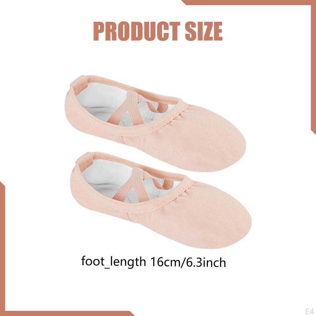 Ballet Shoes Flats Canvas Soft Leather Dance Slippers for Women Kids Girls