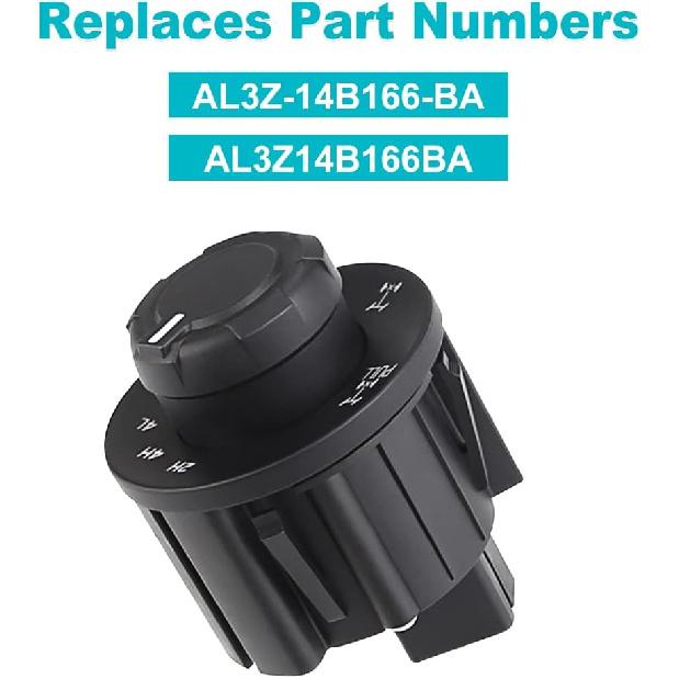 4WD Switch 4x4 E-Locker Override Control Switch Knob Compatible with 2009-2014 Ford F150 Replacement for AL3Z-14B166-BA AL3Z14B166BA 4 Wheel Drive
