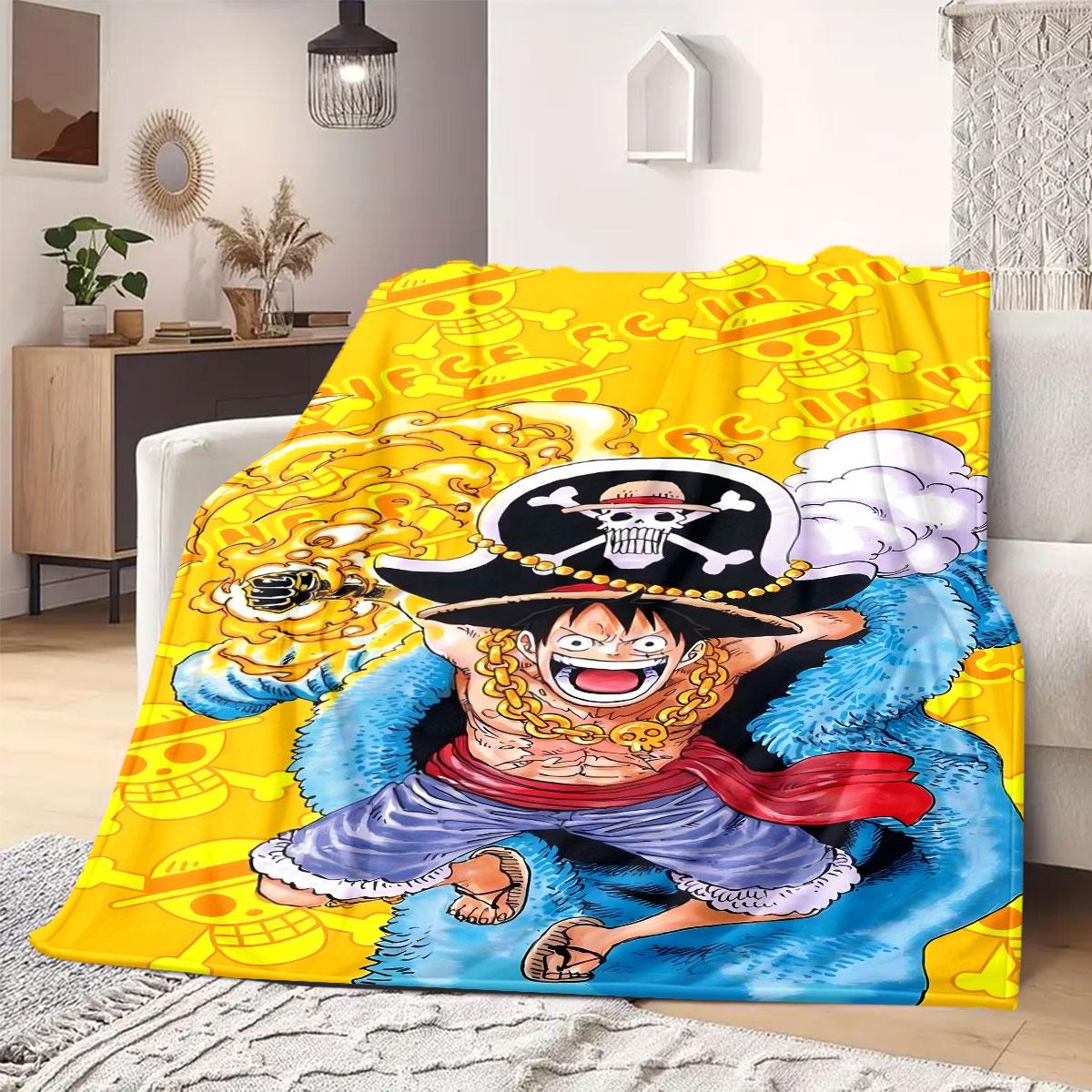 

Фланелевое одеяло из аниме OnePiece Теплое, Уютное, Подходит для спален, Диванов, Кроватей, Стульев, Пикников, Путешествий 75x90cm