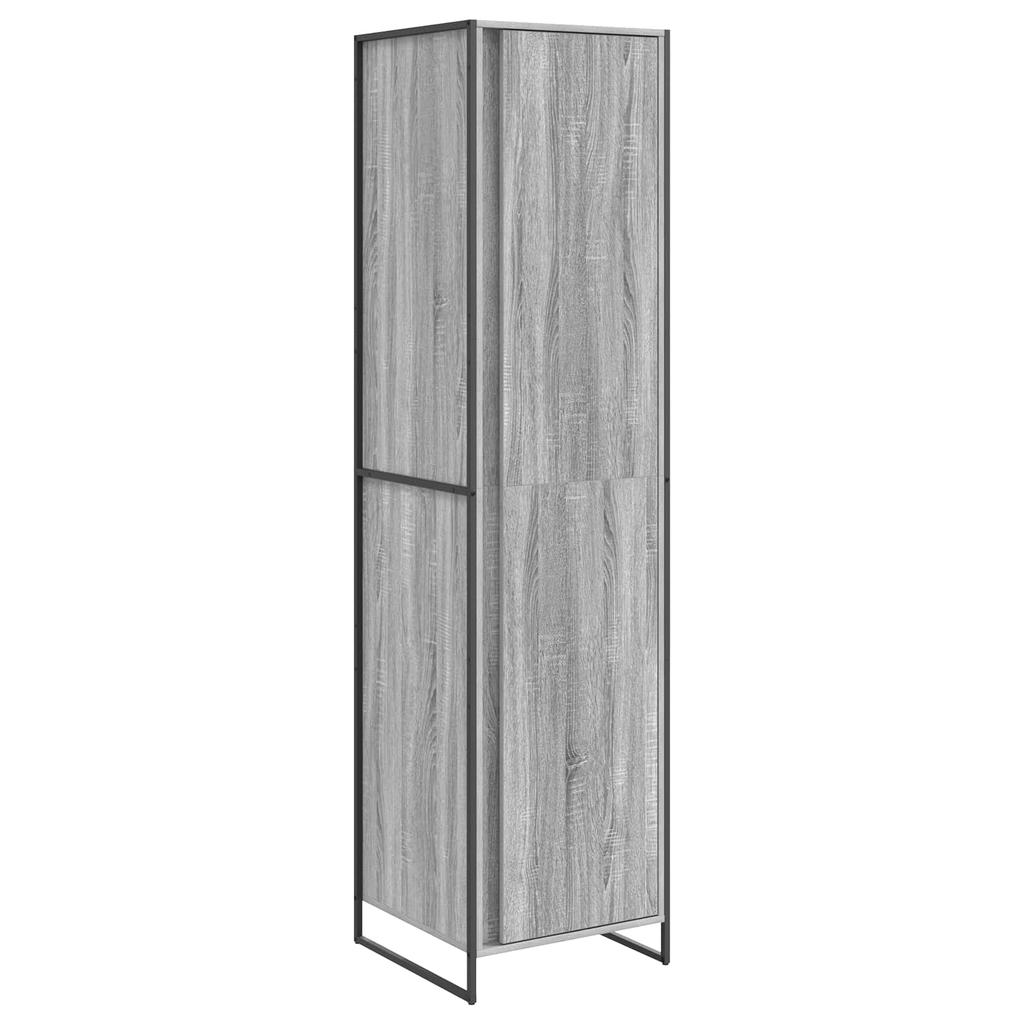 Wardrobe with Door Grey Sonoma 50 x 50 x 200 cm Engineered Wood