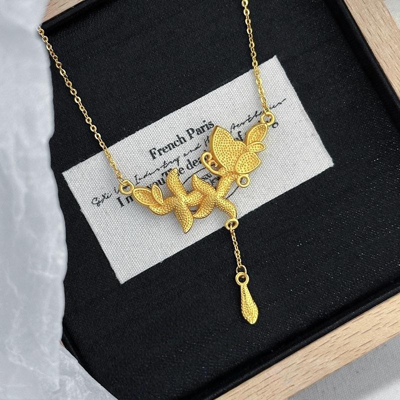 Necklace women's light luxury high-end sense niche design sense wedding chain jewelry