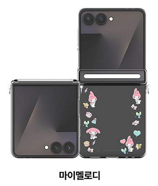 Korean Hello Kitty & Friends Transparent Case for Samsung Z Flip 7