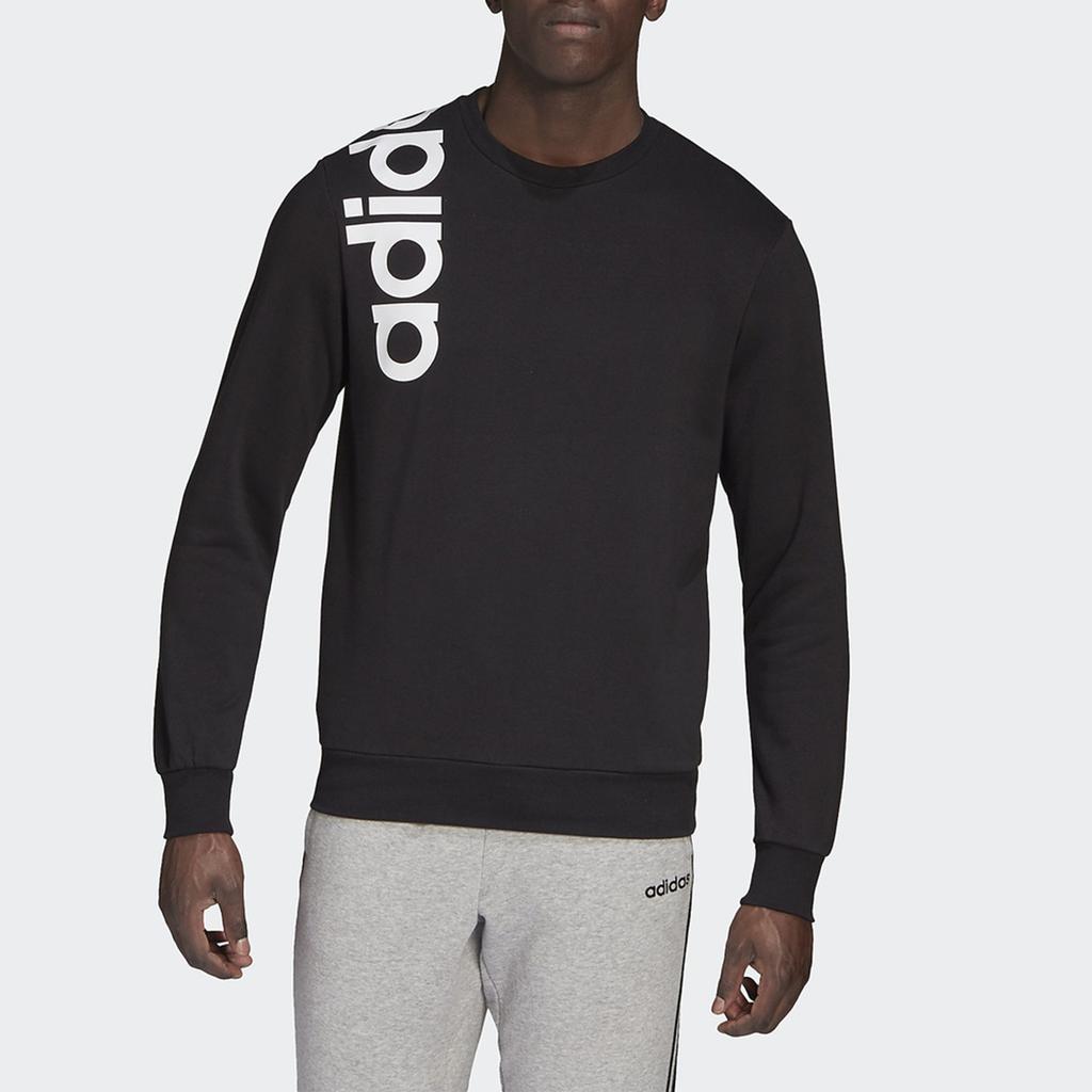 adidas Casual Sport Crew Neck Pullover Knitted Sweatshirt Men Tops Black GD5938