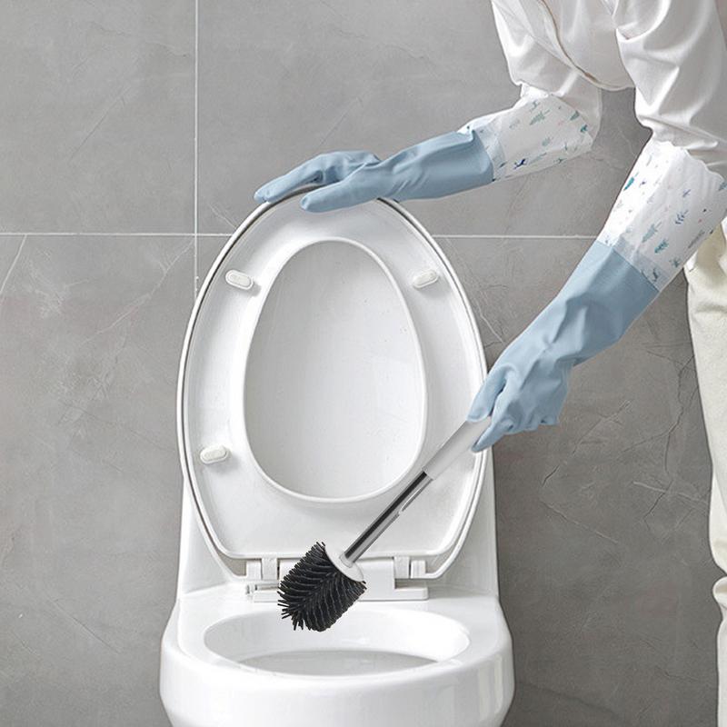 Toilet Bowl Brush And Holder Bathroom Toilet Brush Toilet Cleaning Brush With TPR Bristles Deep Cleaning Toilet Cleaning Brush