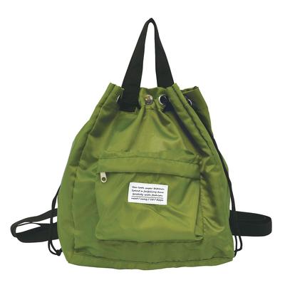 ZIP CORPORATION Backpack & Drawstring Pouch, 2-Way, Simple and Stylish, Small, Lightweight, Nylon, Khaki, Women's, 85738