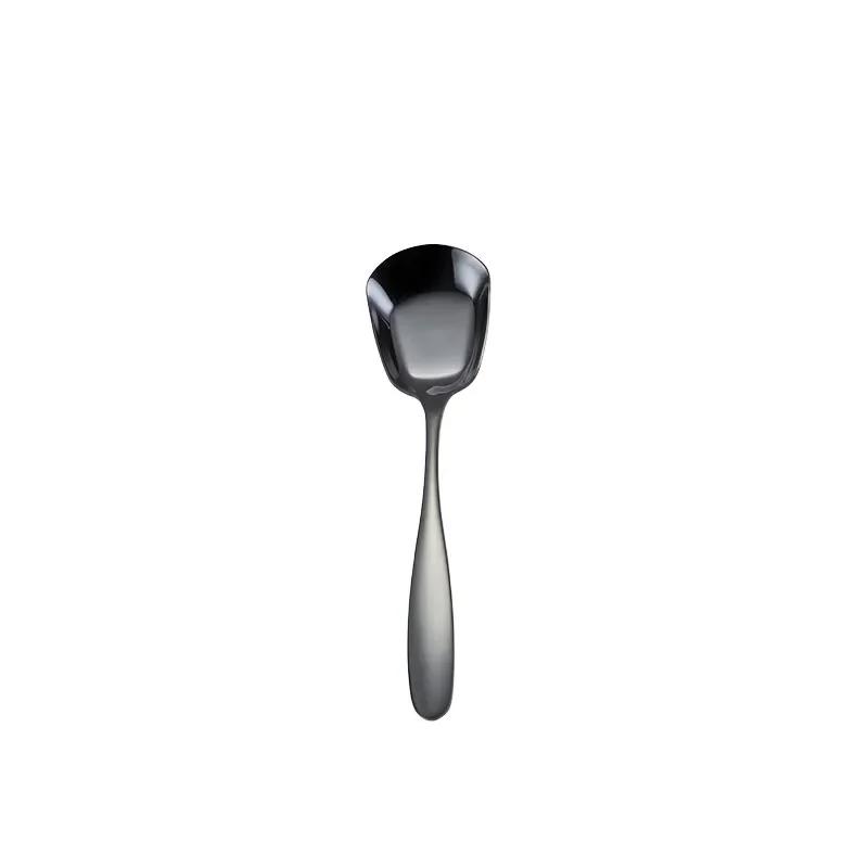 1PC Stainless Steel Rice Spoon S M L Square Spoon Ladle Gold Dessert Ice Cream Table Spoon for Kids Restaurant Kitchen Tableware