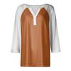 Women's T-shirt, T-shirt, Vest, Printed Button, Fake Pocket Decoration, Daily Weekend Fashion Foundation, V-neck, Regular Top