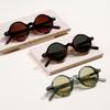 SO&EI Trending Punk Women Round Sunglasses Vintage Rivets Men Blue Green Sun Glasses Shades UV400