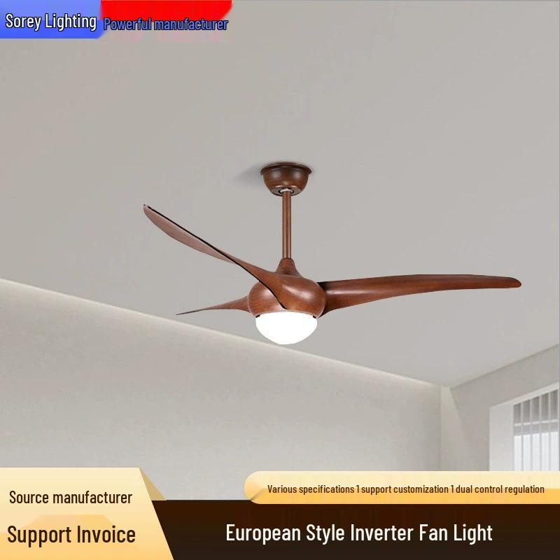 Modern Frequency Conversion Ceiling Fan with Light for Living Room and Bedroom