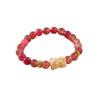 Non-Metal Strawberry Crystal Ivory Fruit Bear Bracelet for Couples