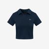 Semi Crop Collar T shirT