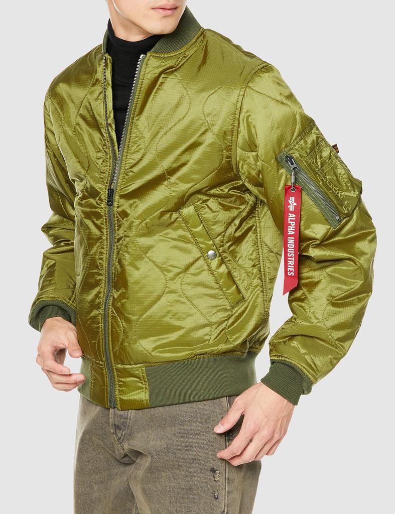 Alpha Industries TA1597 L Quilted A.GREEN Jacket, MA-1