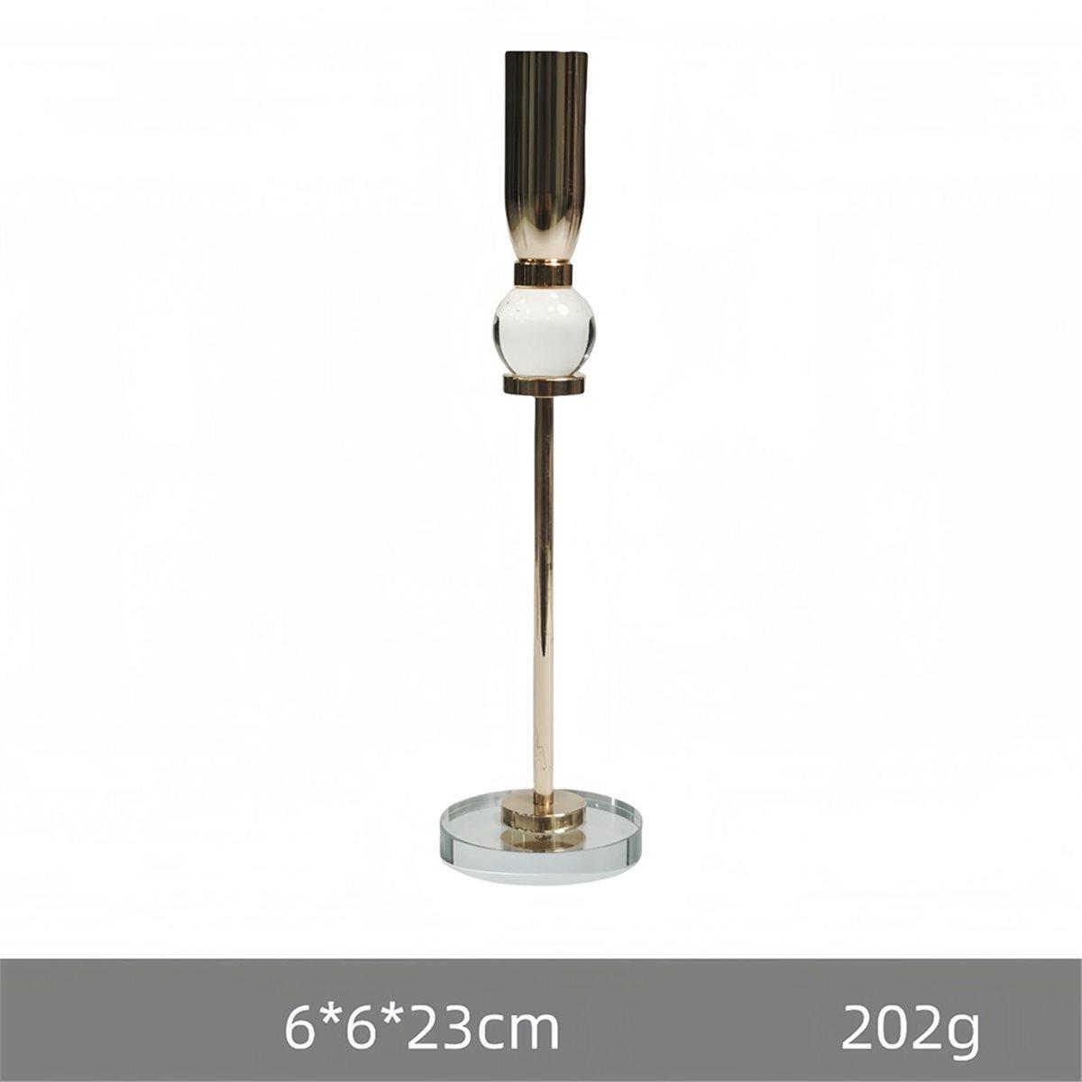 

Elegant Glass Candlestick Holder - Transparent Modern Style Centerpiece for Home Decor China Mainland