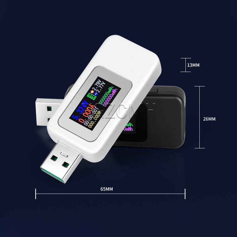USB / Type-c Tester Multi-function Digital Display DC Voltage Ammeter Power Meter Mobile Power Charger Indicator