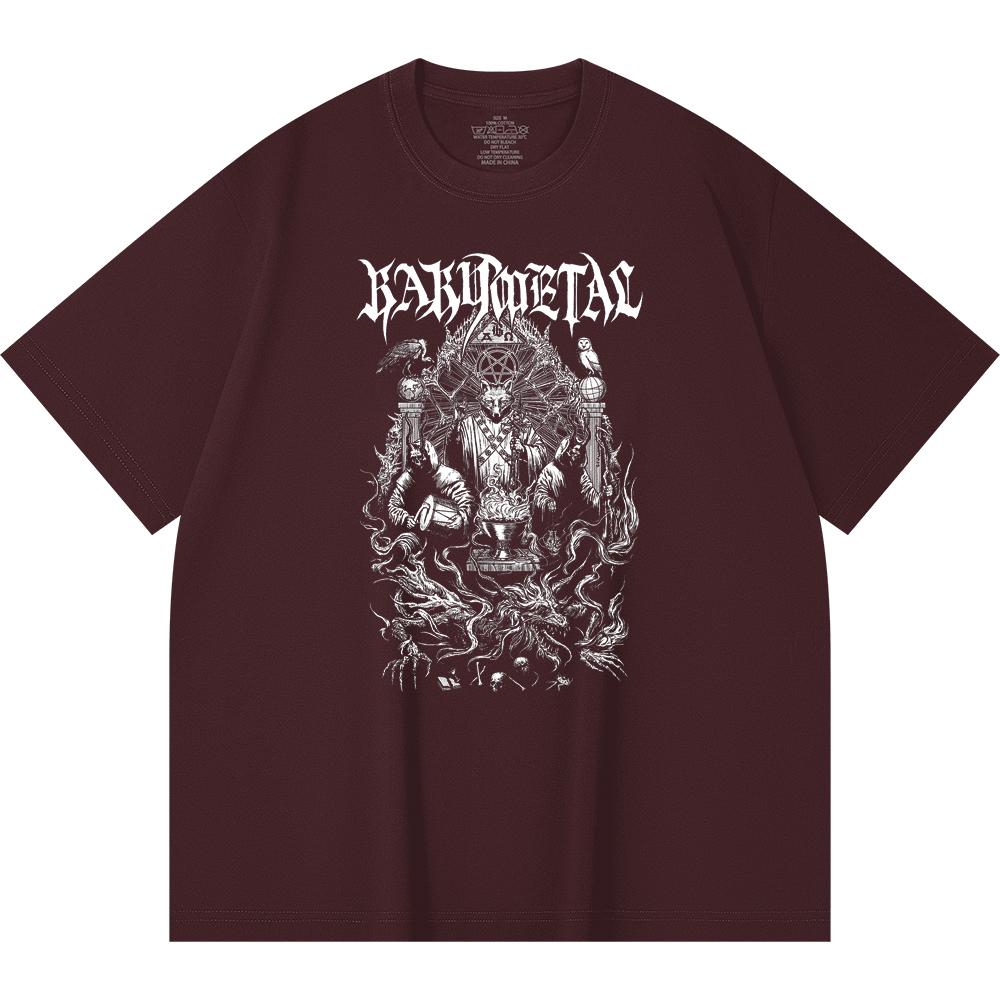 230 g/m² 100% Baumwolle Heavy Metal T-Shirt Rockband Beliebte Musik Druck Unisex Schweres Baumwoll-T-Shirt