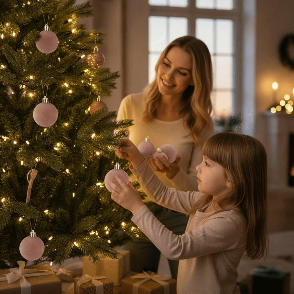 Weiche beflockte Kugeln Kreative Baumanhänger Feiertagsdekorationen Weihnachtskugeln Party