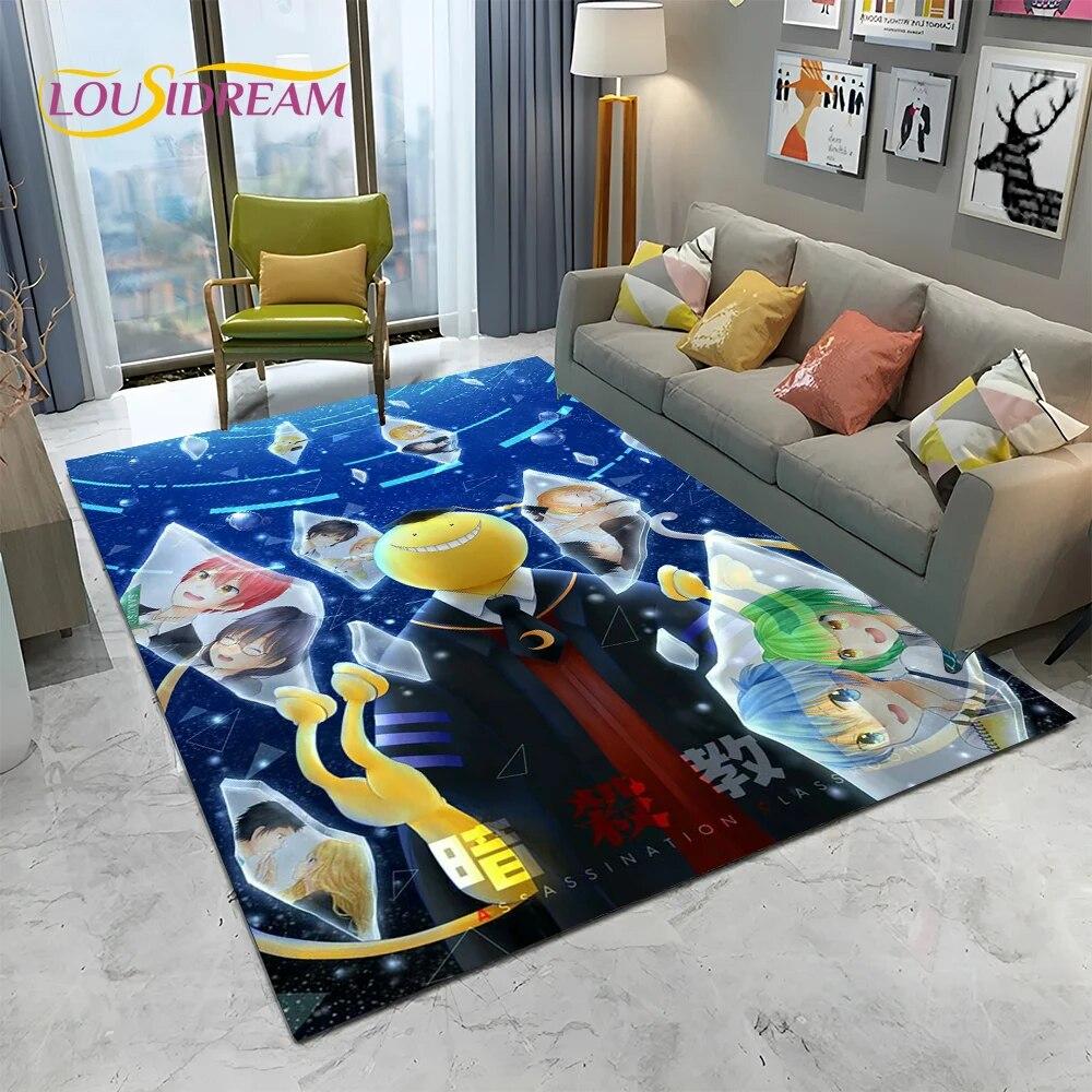 Cartoon Assassination Classroom Anime Carpet Rug for Home Living Room Bedroom Sofa Doormat Decor,kid Area Rug Non-slip Floor Mat