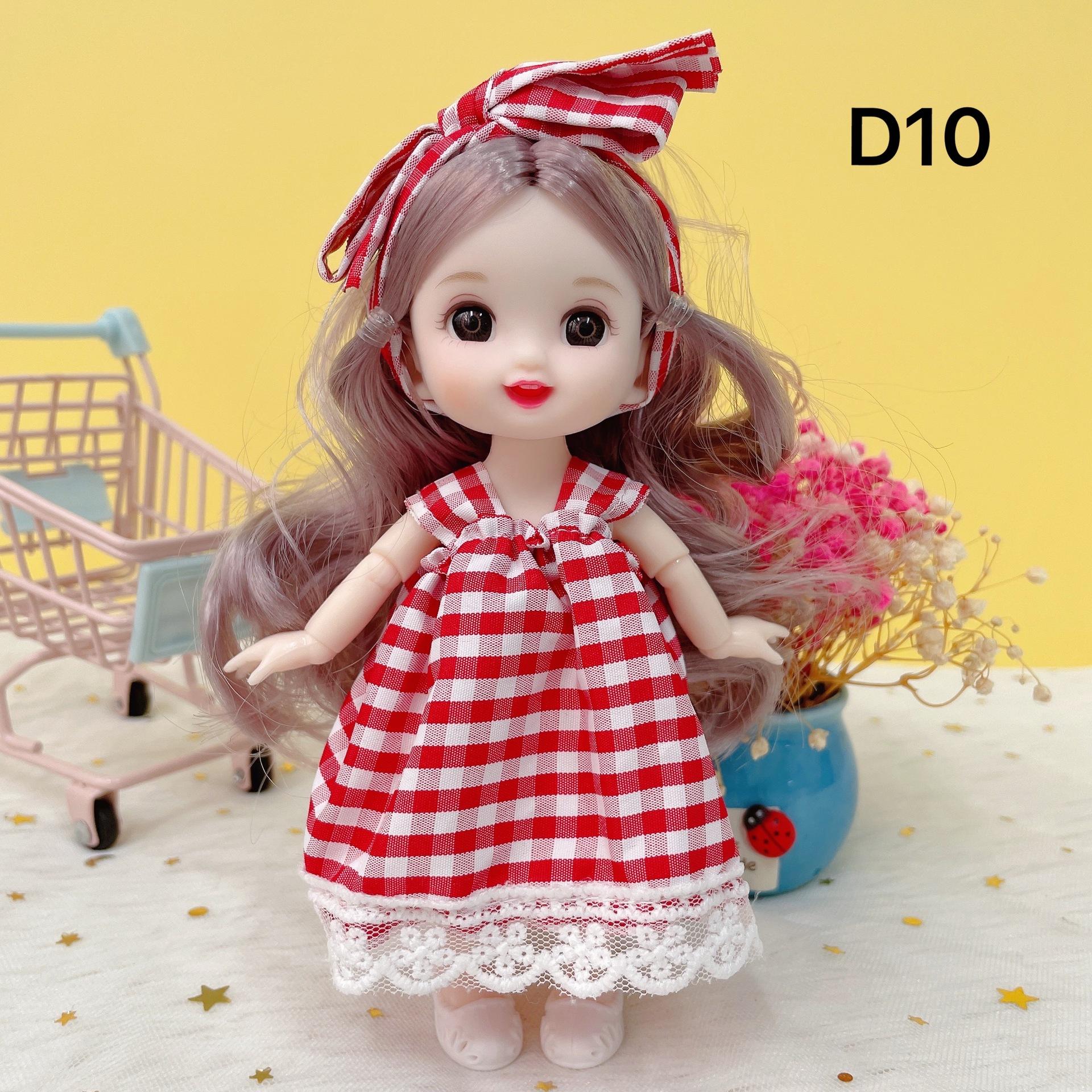 

8 Minutes 17cm Cute Doll Princess Dress-up Girls Children Little Lori Doll Toy Birthday Gift 10 красный