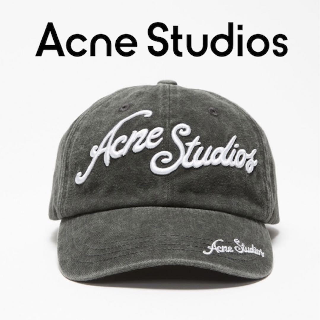 

[USED] Acne Studios Logo Cap in Faded Black