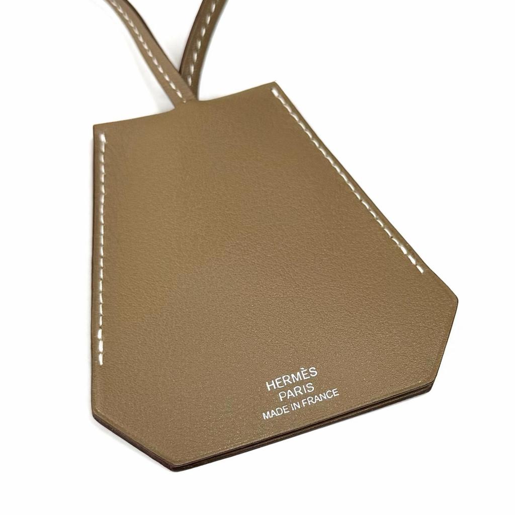 Excellent HERMES Necklace Leather Clochette Necklace Charm Leather leather Women Used